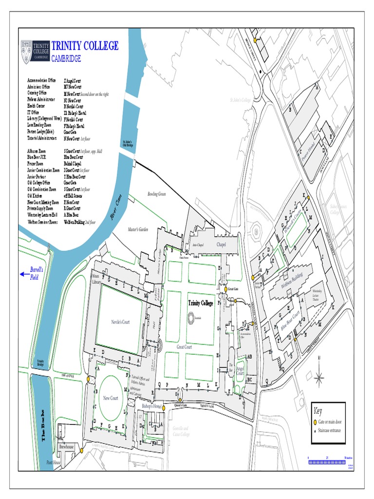 Trinity College Map PDF