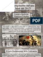 Il Risorgimento Italiano e i Moti Del 20-21