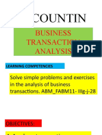Business Transaction Analysis