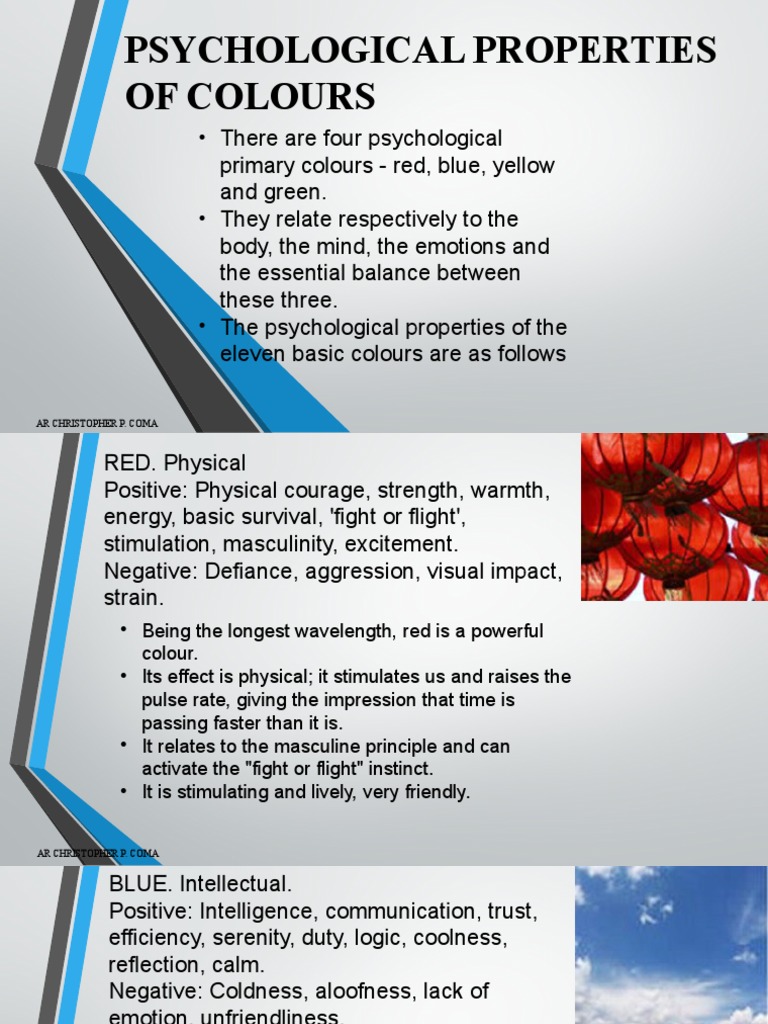 Psychological Properties of Colors | PDF | Color | Emotions