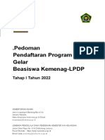 Pedoman Pendaftaran Program Gelar Beasiswa Kemenag-LPDP Tahap I Tahun 2022
