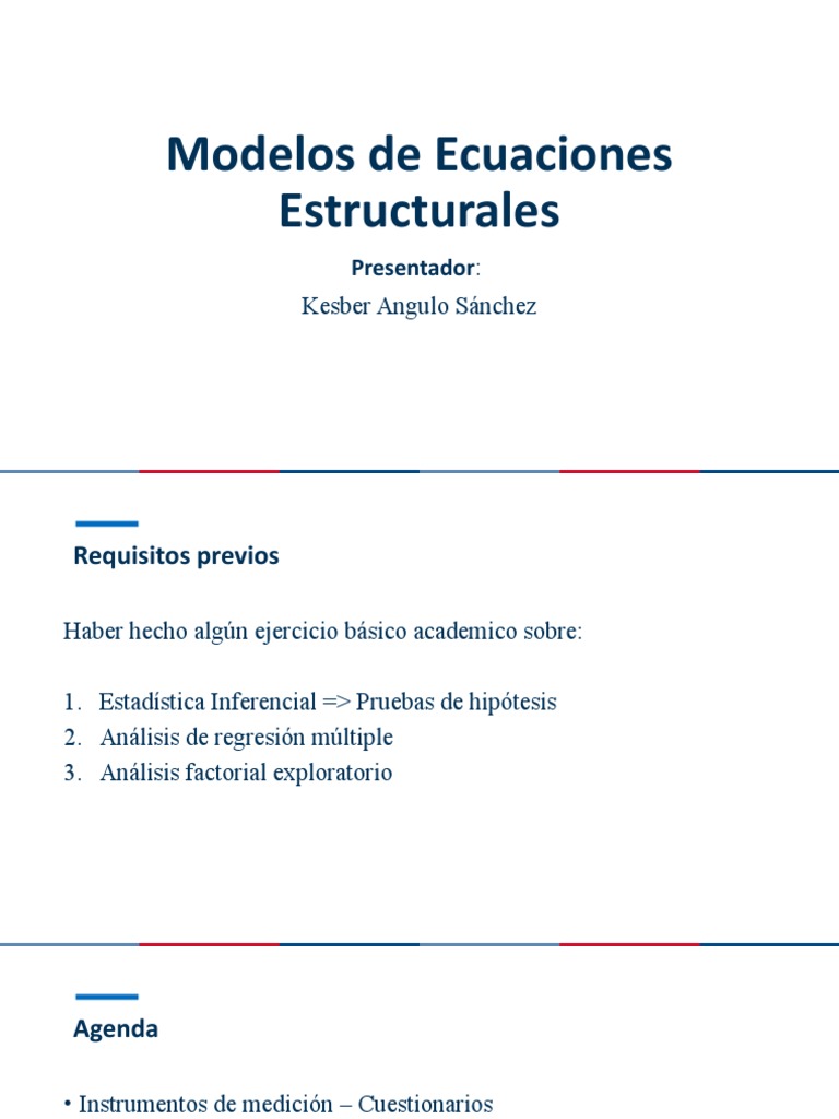 Modelo de Ecuaciones Estructurales PDF Modelos de ecuaciones