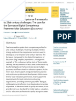 Aligning Teacher Competence Frameworks To 21st Century Challenges: The Case For The European Digital Competence Framework For Educators (D