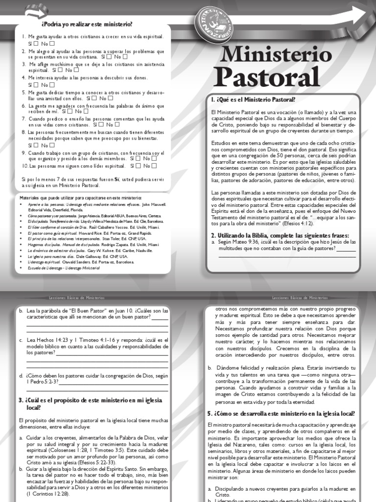 Ministerio Pastoral en la Iglesia Católica | PDF | Iglesia cristiana ...