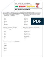 Examen de Quimica Pre Ii (Agosto)