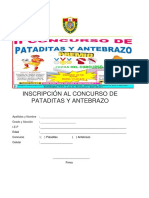 Ficha Inscripción Al Concurso de Pataditas y Antebrazo