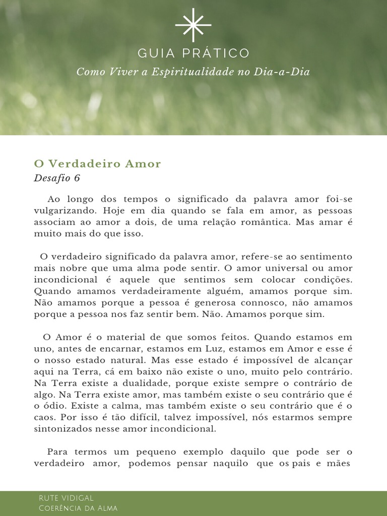 O Verdadeiro Amor e Sua Essência | PDF | Amor | Sentimento