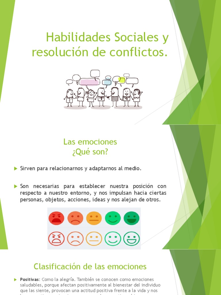 Habilidades Sociales y Resoluciï¿ N de Conflictos | PDF | Las emociones ...