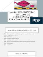 Señalización Vial en Caso de Ocurrencia de Eventos