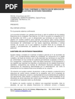 Ejemplo de una carta compromiso de auditoría SEGUN NIA 210 