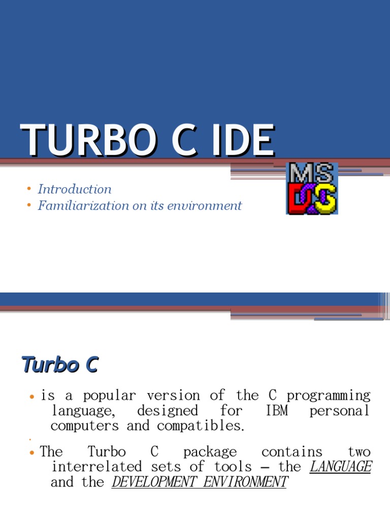 Turbo C IDE Introduction | PDF | System Software | Computer Programming ...