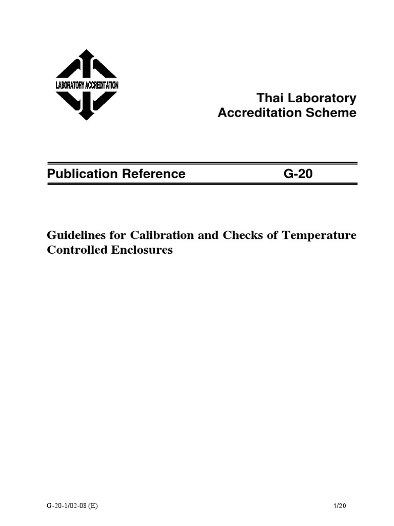 G20 (Guidelines For Calibration and Checks of Temperature ) PDF Calibration Thermometer