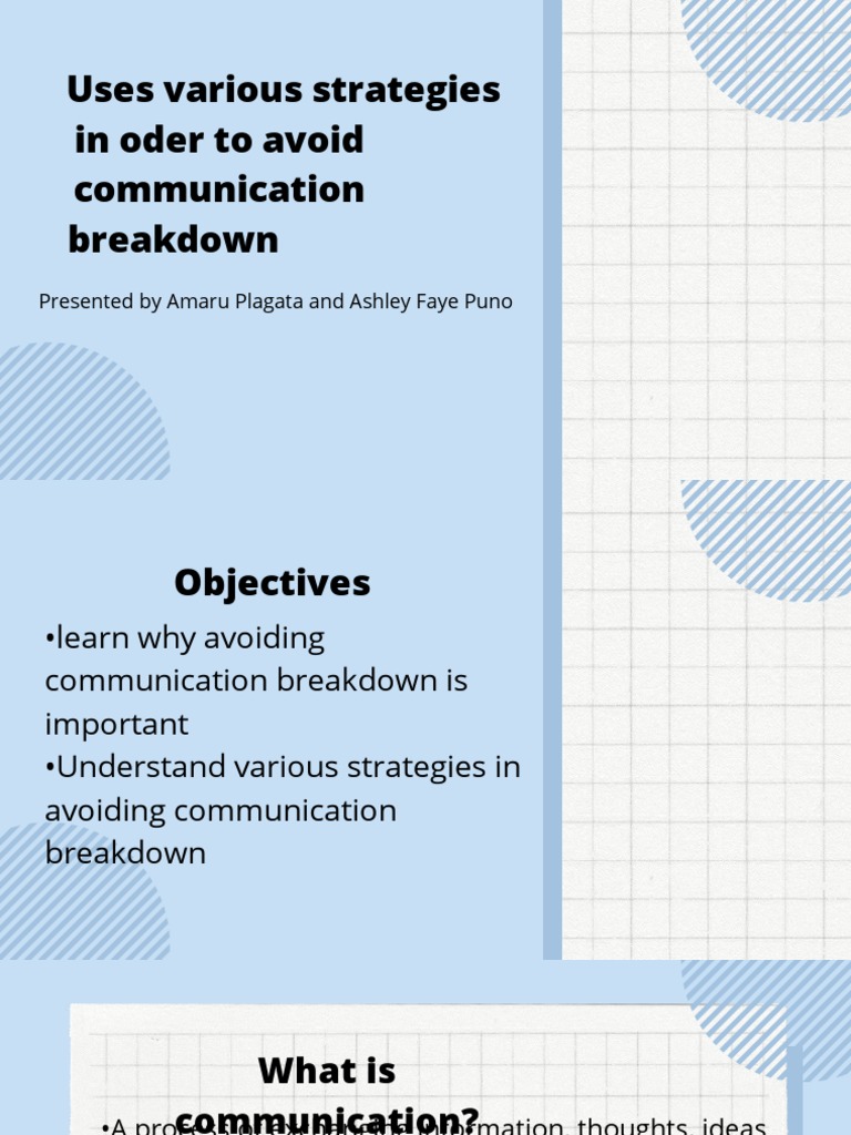 avoid communication breakdown essay