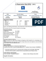 Electronic Reservation Slip (ERS) : 6607312203 12801/purushottam Exp Ac 3 Tier Sleeper (3A)