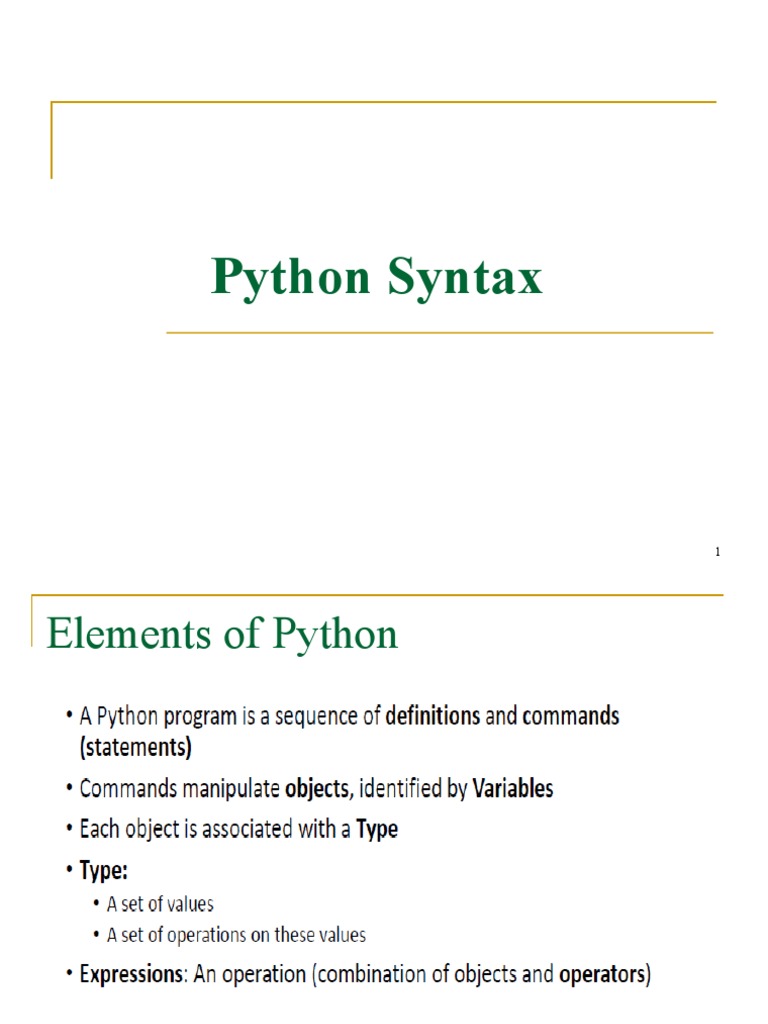 Python Syntax | PDF | String (Computer Science) | Computer Data