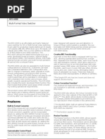 Multi-Format Video Switcher: Features