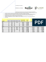 Tabela de preços e condições do empreendimento HL Park Vaca Brava