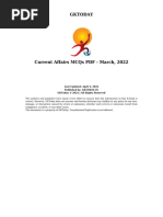 Current Affairs MCQs PDF - March 2022