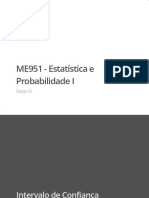 Parte 15 - Estatística e Probabilidade ME951 Unicamp