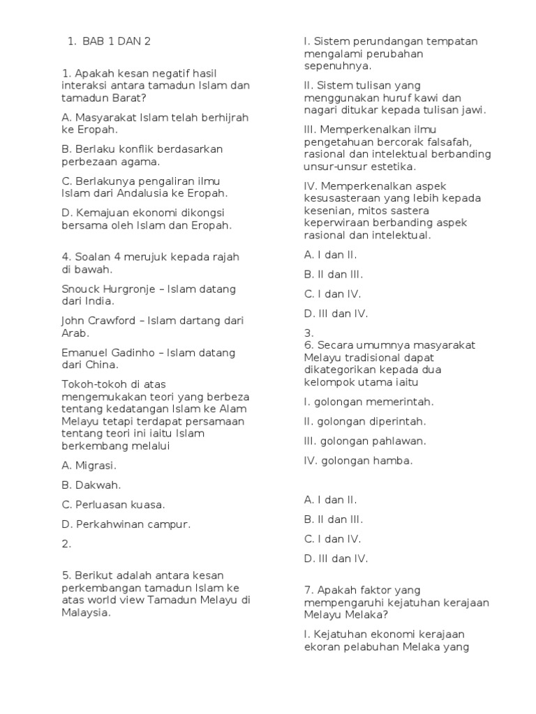 Contoh Soalan HNS UPSI