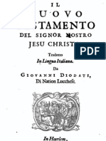 Il Nuovo Testamento Del Signor Nostro Jesu Christo, Tradotto in Lingua Italiana Da Giovanni Diodati, 1665