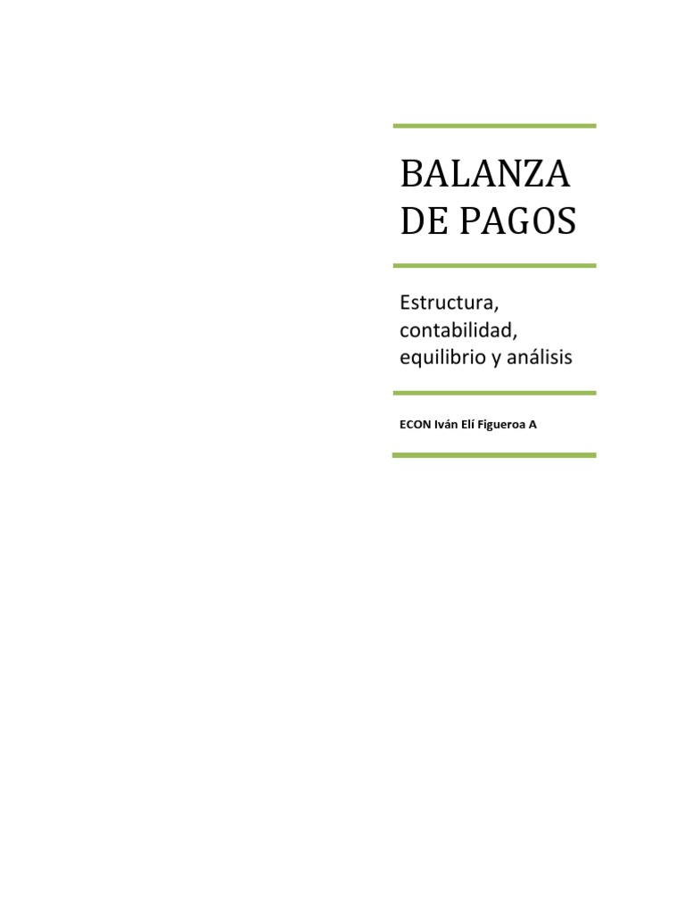Estructura de la Balanza de Pagos | PDF | Balance de pagos | Fondo ...