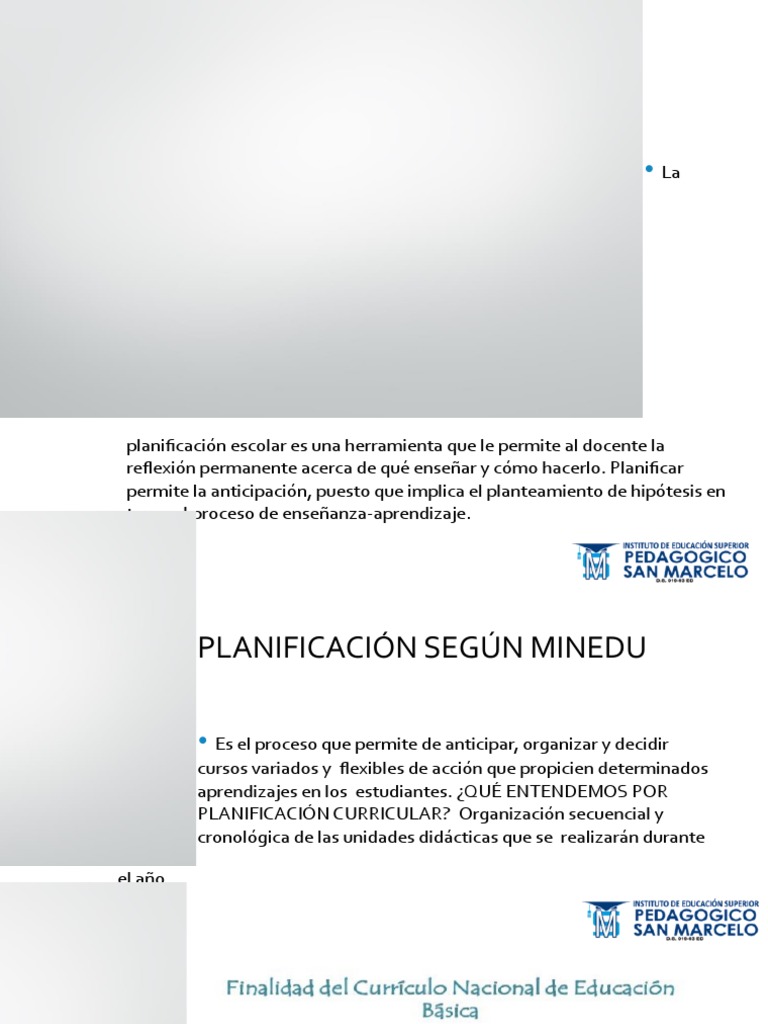 Elementos de la Planificación Educativa | PDF