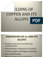 Welding of Copper and Its Alloys
