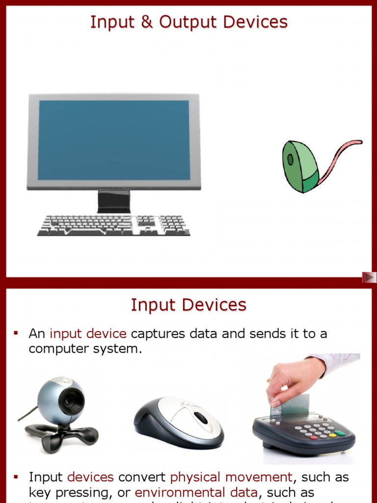 2 Input Output Devices PDF Computer Monitor Printer