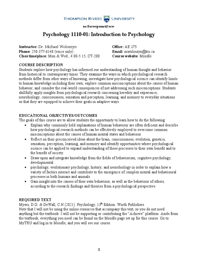 Understanding Human Behavior Through Psychological Science An Overview