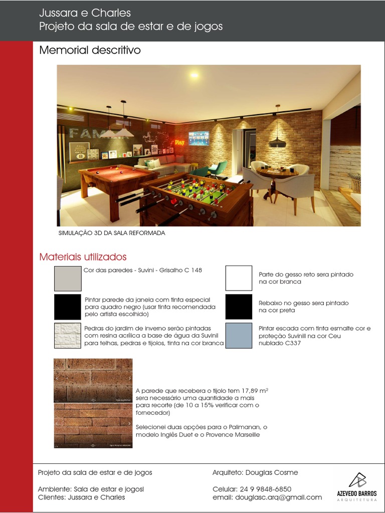 Memorial Descritivo Arquitetura | PDF | Tinta