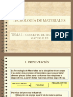 Introduccion A La Tecnologia de Materiales