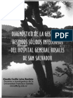 Diagnóstico de La Gestión de Residuos Sólidos Infecciosos Del Hospital General Rosales de San Salvador