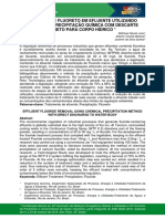 Remoção de Fluoreto em Efluente Utilizando Método de Precipitação Química Com Descarte Direto para Corpo Hídrico