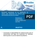 Simulación Estacionaria de La Clasificación de Relaves para La Dispocisión de Material Grueso en Presas en Crecimiento - G Jimenez