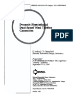 Dynamic Simulati F Dual-Speed Wind T Bine Generation: National Renewable Energy Laboratory