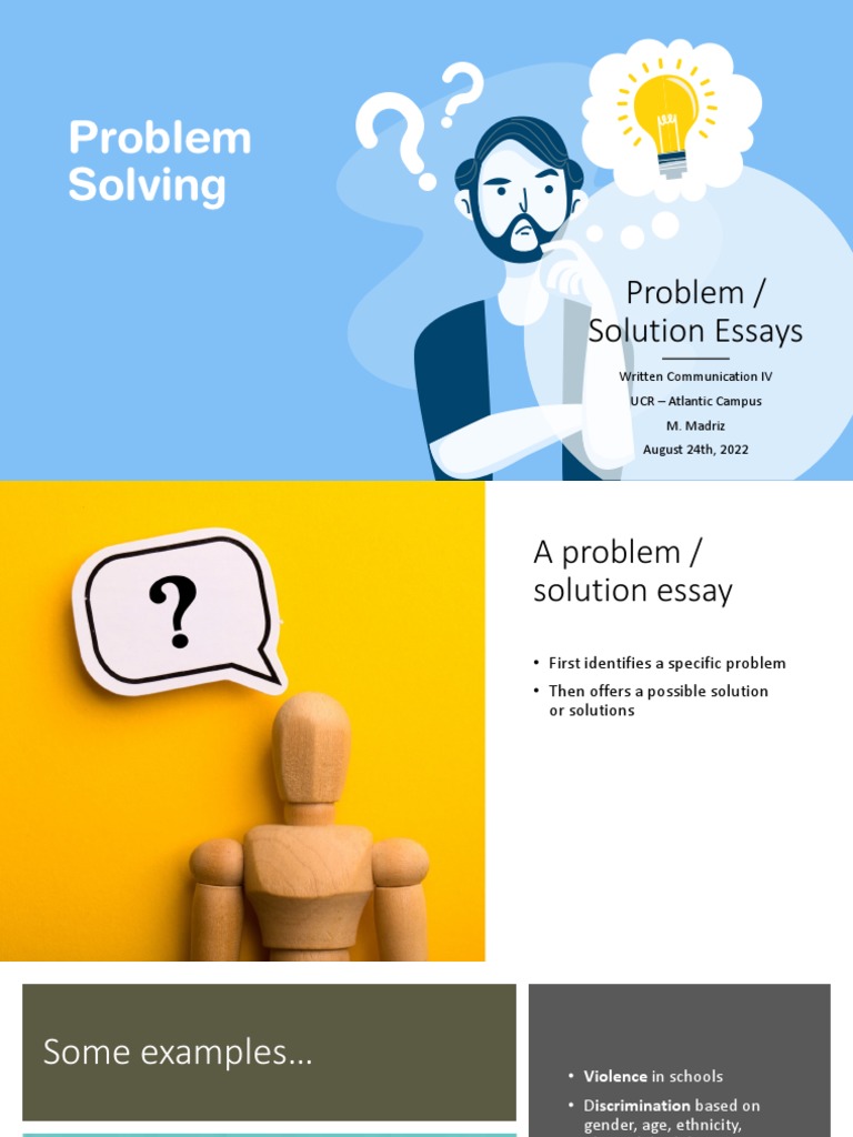 Problem Solution Essay Part1 PDF Essays Phrase