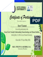 Greentech - Certificate of Participation