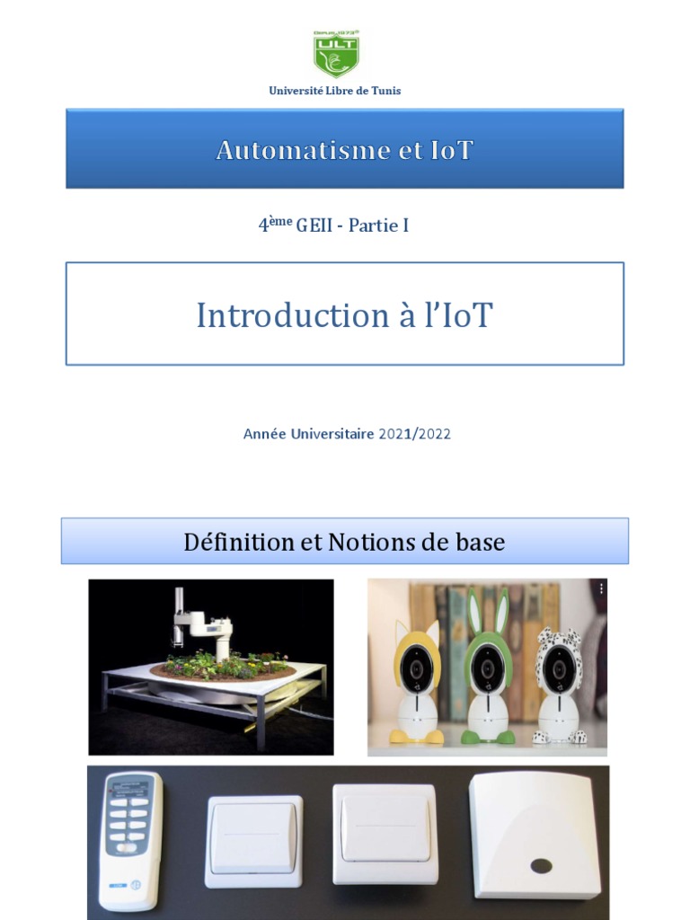 Introduction à l'Internet des Objets | PDF | Internet des objets | Capteur