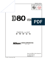 Nikon d80 Parts-List