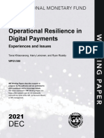 Operational Resilience in Digital Payments - Experiences and Issues