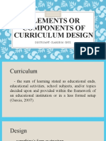 Elements of Curriculum Design