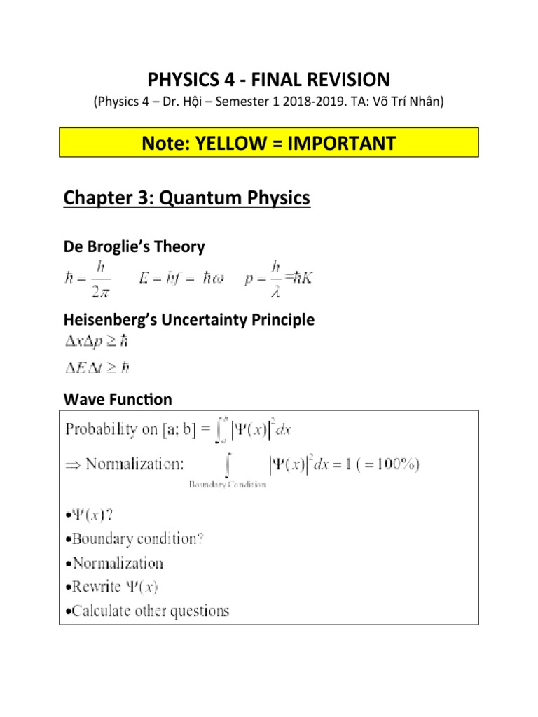 Phy4 - Final | PDF