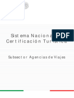 Sistema Nacional de Certificación Turística Agencias de Viajes