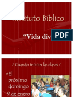 Promocion Instituto Biblico Vida Divina