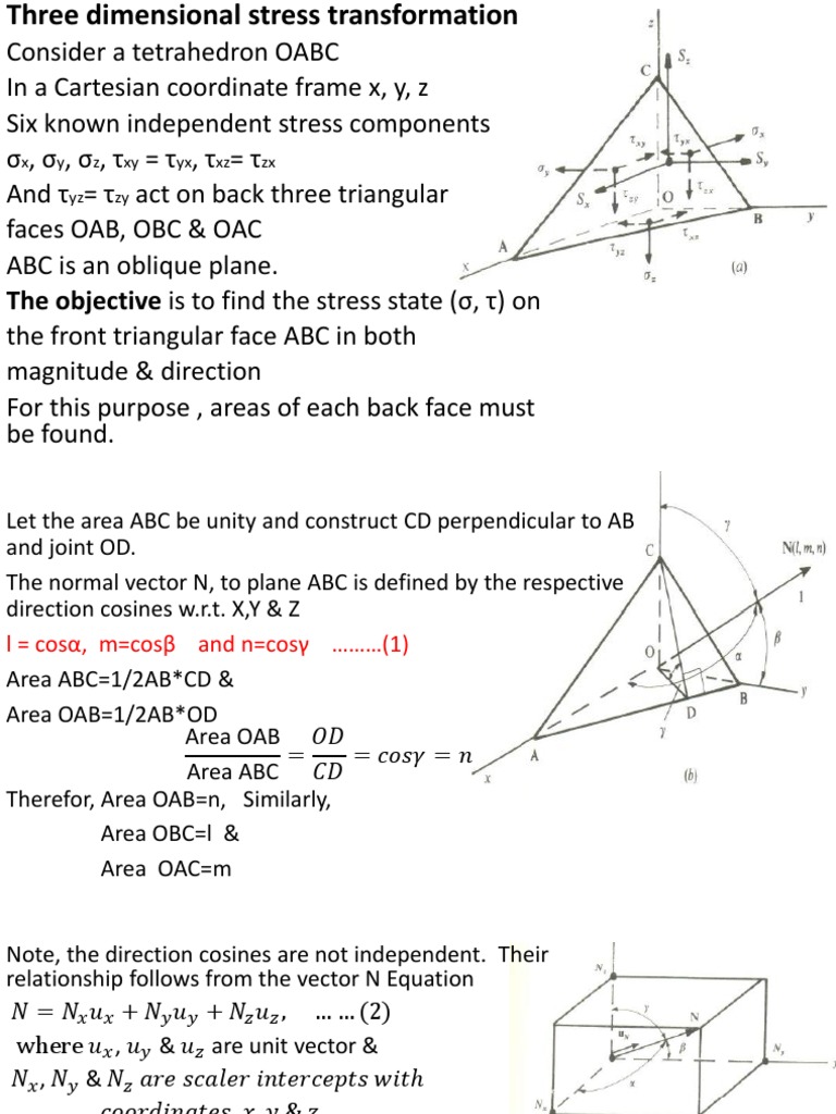 3D Stress Transformation Analysis | PDF | Euclidean Vector | Stress ...
