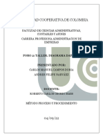 Foro 2 Taller. Diagramas DAP y DRP 