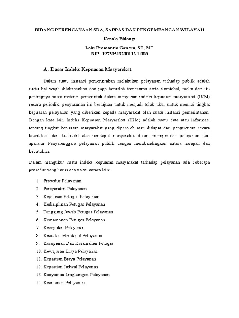 Dasar Dasar Indeks Kepuasan Masyarakat PDF