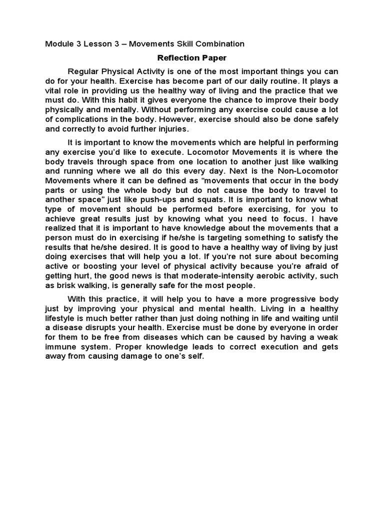 Refflection Paper Module 3 | PDF