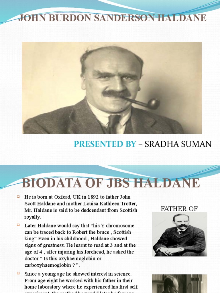 Jbs haldane final pdf natural selection genetics